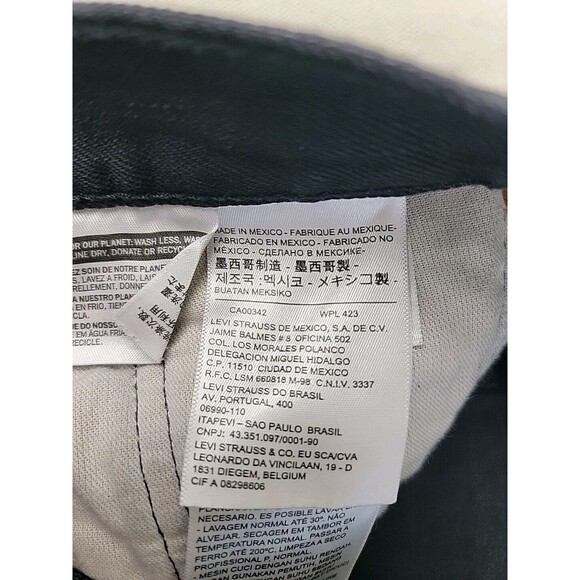 Levis 501 Jeans Mens 36 35x32 Straight Button Fly Black Distressed Cotton EUC - Picture 12 of 16